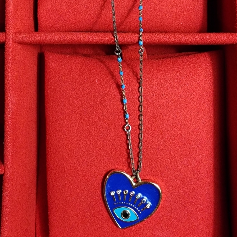 Cute Enamel Evil Eye Necklace